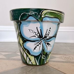 Handmade from Spain Floral Art Pottery Planter